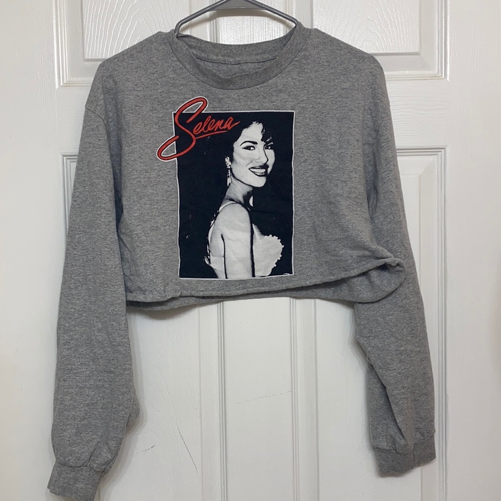Selena (Como La Flor) Long Sleeve Crop Top